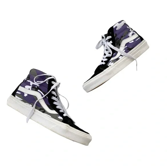 Vans SK8-HI REISSUE POP CAMO Purple High Top Sneaker 8 Women’s - Picture 15 of 16